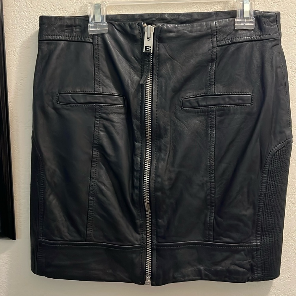 All Saints Leather Skirt Size US6